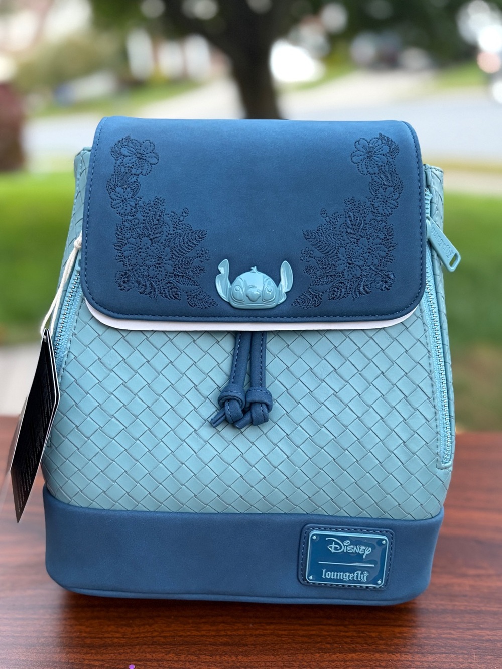 Loungefly Disney Stitch Quiet Fandom Floral Expandable Mini Backpack NWT